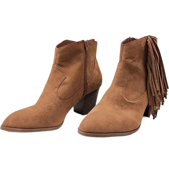 Express Shoes Express Brown Tassel Ankle Boots Poshmark